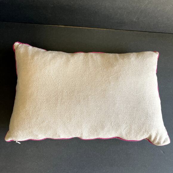 BlueBellGray Linen Blend Embroidered Accent Pillow Down Filled - Picture 8 of 8